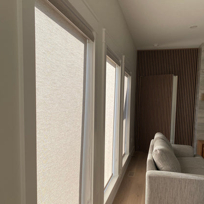 Designer Textured Light Filtering Roller Shades / Blinds | MIFU Decor