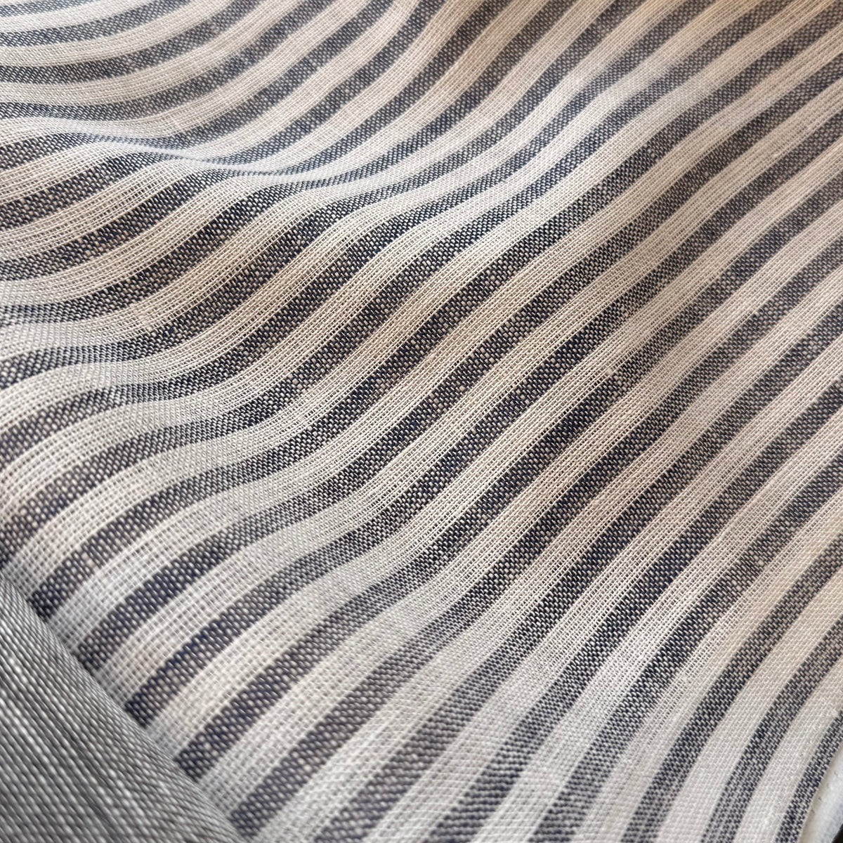 Coastal – Custom Striped 100% French Linen Sheer Curtains & Drapes