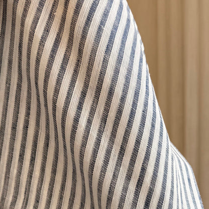 Coastal – Custom Striped 100% French Linen Sheer Curtains & Drapes