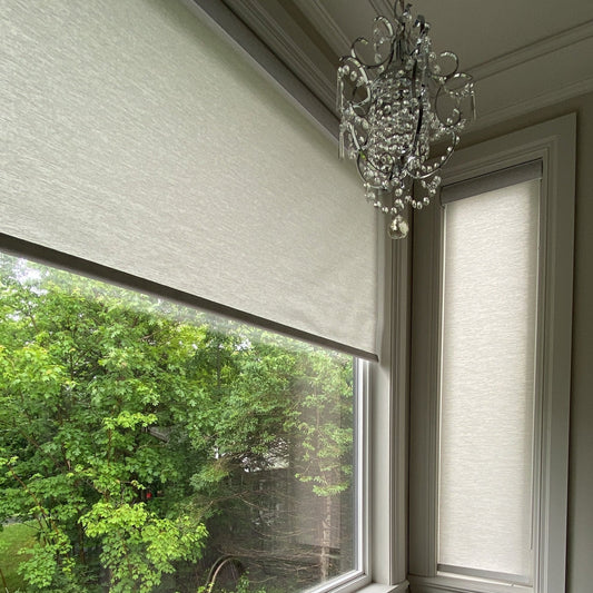 Custom Fine Textured Light Filtering Roller Shades / Blinds | MIFU Decor