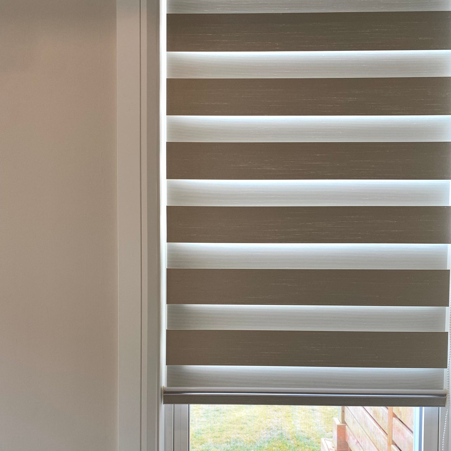 Premium Wool-Textured Room Darkening Zebra Blinds/ Dual Sheer Shades | MIFU Decor