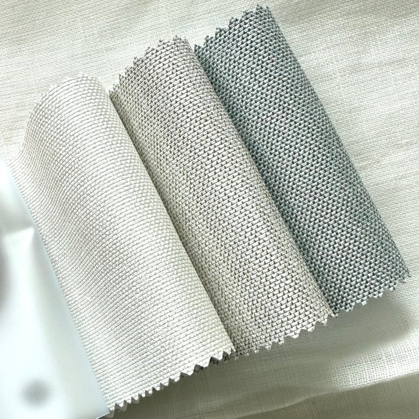 Full Blackout Woven Textured Roller Shades / Blinds | MIFU Decor