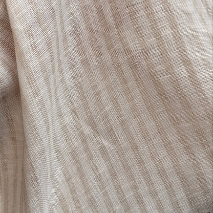 Coastal – Custom Striped 100% French Linen Sheer Curtains & Drapes