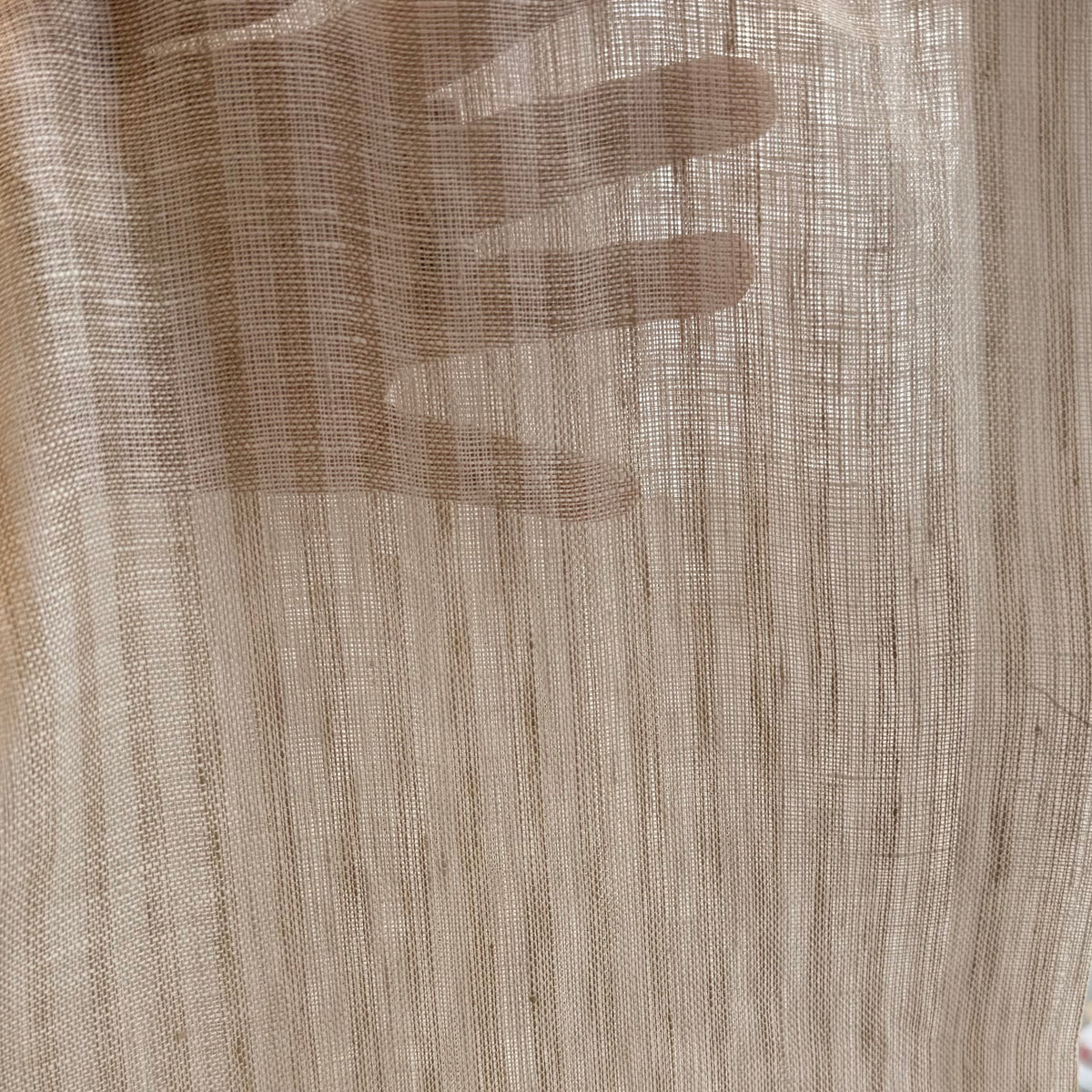 Coastal – Custom Striped 100% French Linen Sheer Curtains & Drapes
