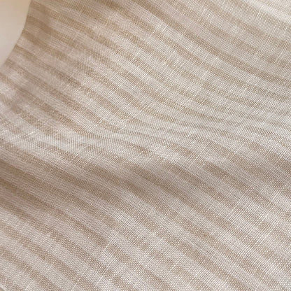 Coastal – Custom Striped 100% French Linen Sheer Curtains & Drapes
