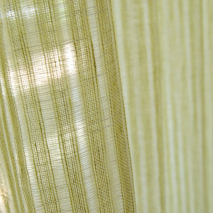 Custom Lunaria 100% Organic Linen Jacquard Light Filtering Sheer Curtains / Drapes | MIFU Decor