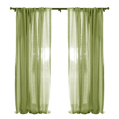 Custom Èze 100% Organic Linen Sheer Curtains / Drapes | MIFU Decor