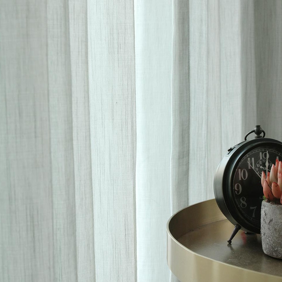 Custom Walden Double Gauze Yarn-dyed Sheer Curtains / Drapes | MIFU Decor