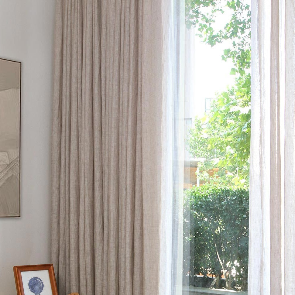 Custom Walden Double Gauze Yarn-dyed Sheer Curtains / Drapes | MIFU Decor