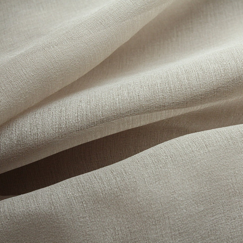 Custom Latte Classical Yarn-dyed Sheer Curtains / Drapes | MIFU Decor