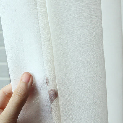 Custom Latte Classical Yarn-dyed Sheer Curtains / Drapes | MIFU Decor