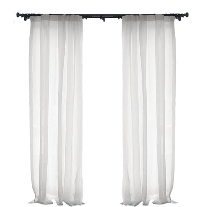 Custom Latte Classical Yarn-dyed Sheer Curtains / Drapes | MIFU Decor