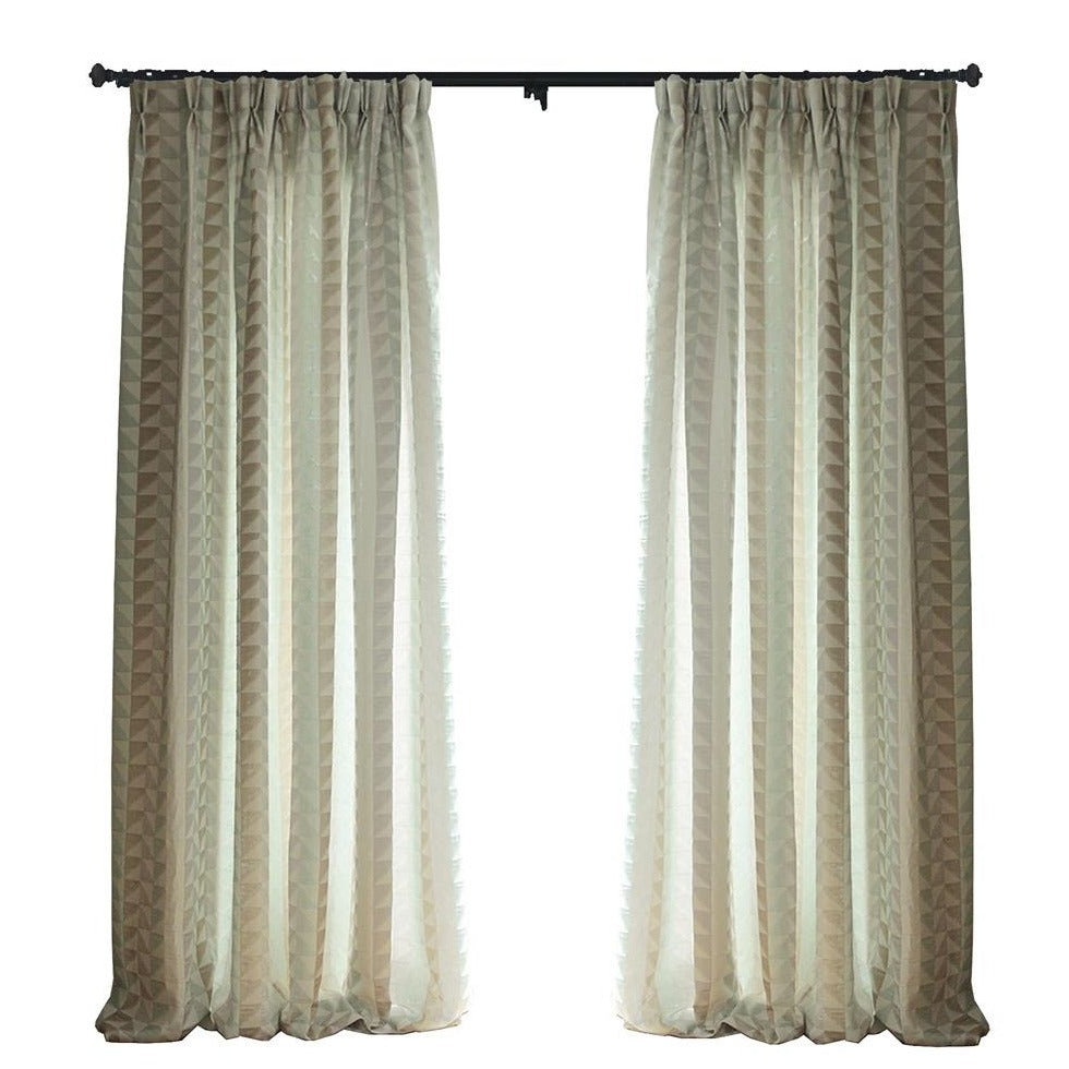 Custom Innocence Double-Sided Jacquard Curtains / Drapes | MIFU Decor
