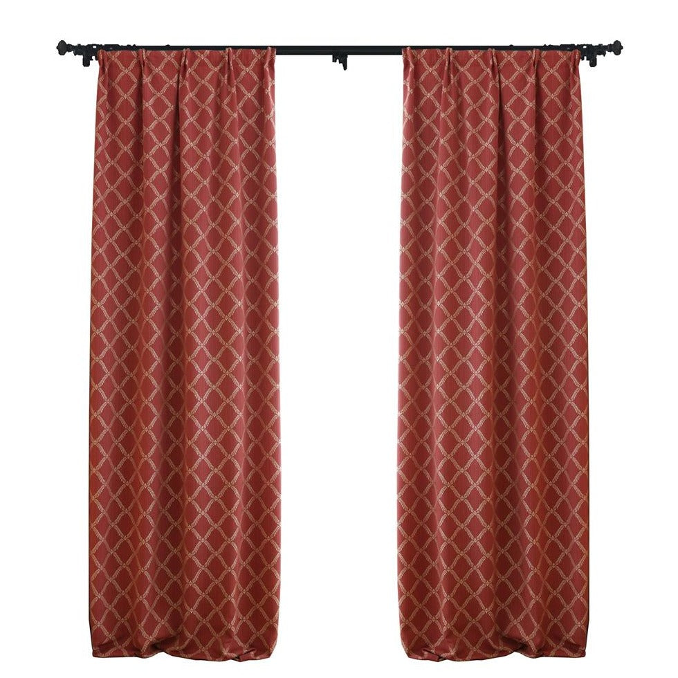 Custom Peace Double-Sided Jacquard Room Darkening Curtains / Drapes | MIFU Decor