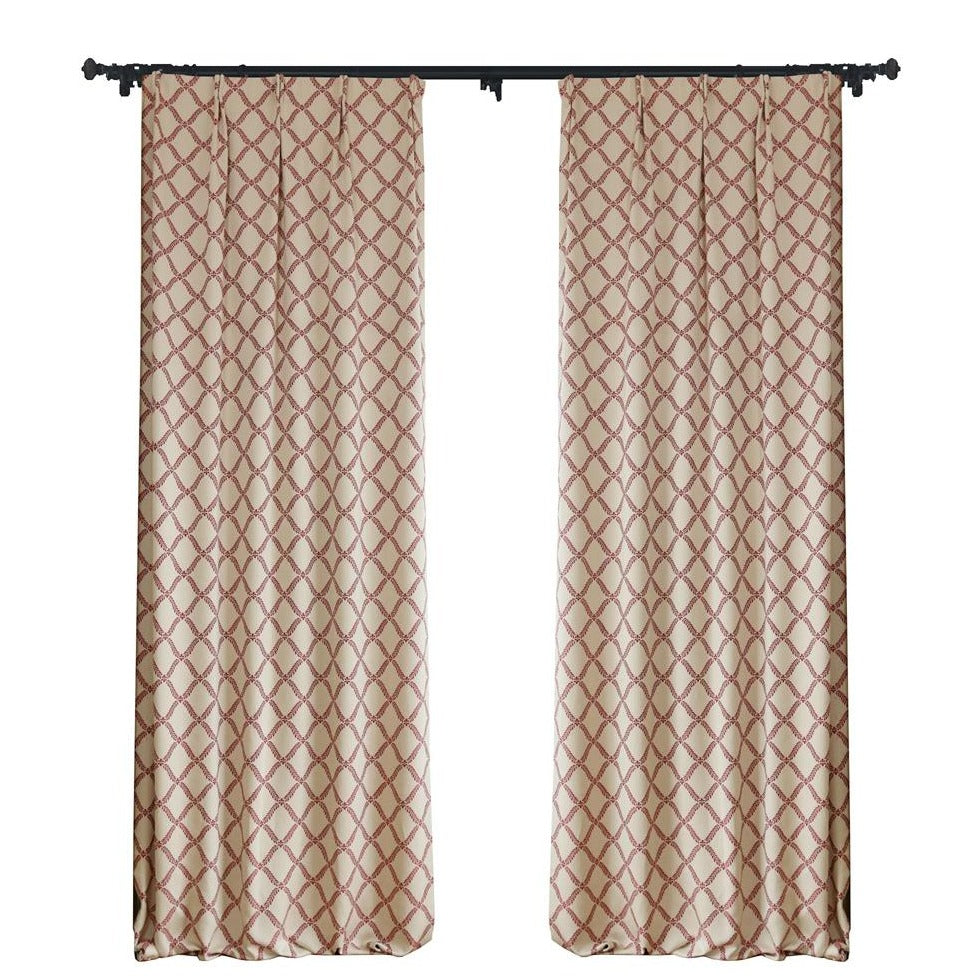 Custom Peace Double-Sided Jacquard Room Darkening Curtains / Drapes | MIFU Decor