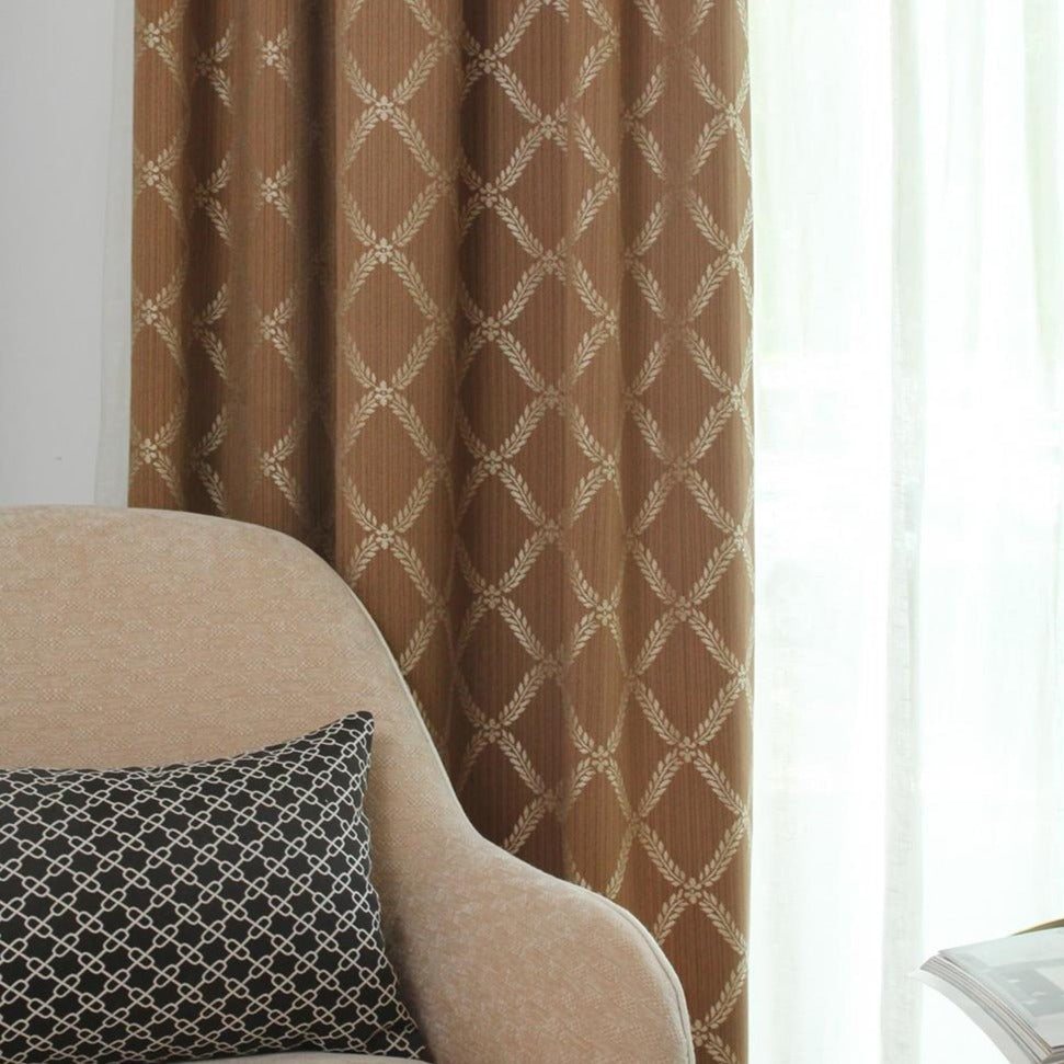 Custom Peace Double-Sided Jacquard Room Darkening Curtains / Drapes | MIFU Decor