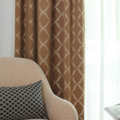 Custom Peace Double-Sided Jacquard Room Darkening Curtains / Drapes | MIFU Decor