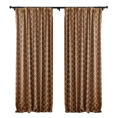 Custom Peace Double-Sided Jacquard Room Darkening Curtains / Drapes | MIFU Decor