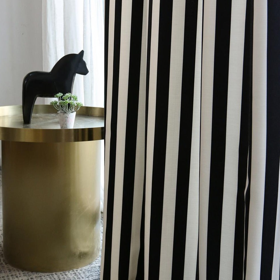 Custom Zebra Black & White Striped Curtains / Drapes | MIFU Decor