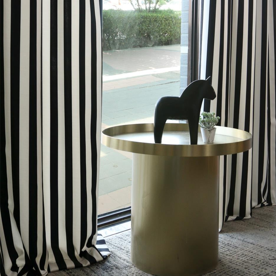 Custom Zebra Black & White Striped Curtains / Drapes | MIFU Decor