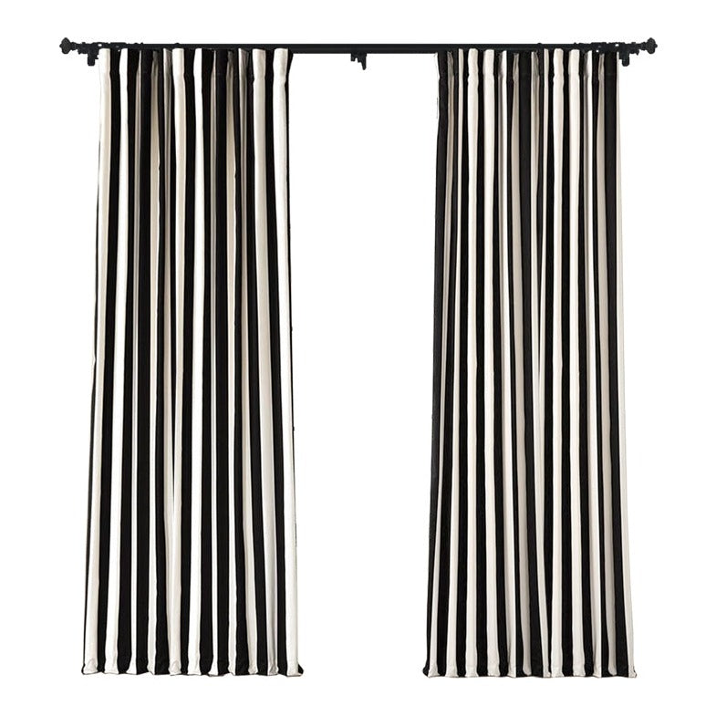 Custom Zebra Black & White Striped Curtains / Drapes | MIFU Decor