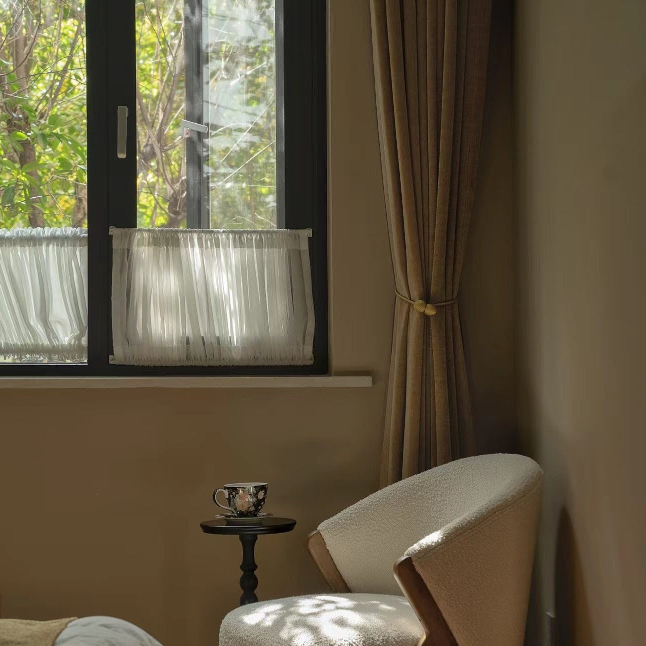 Custom Heavyweight Beige Chenille Curtains / Drapes | MIFU Decor