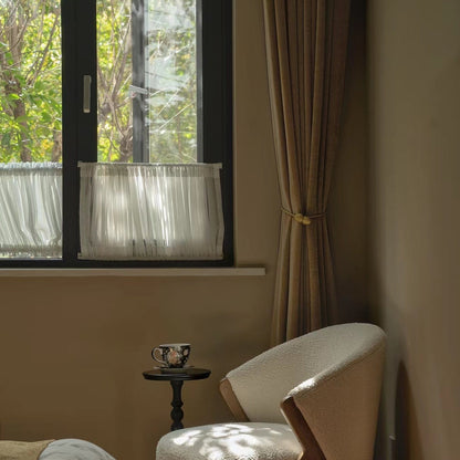 Custom Heavyweight Beige Chenille Curtains / Drapes | MIFU Decor
