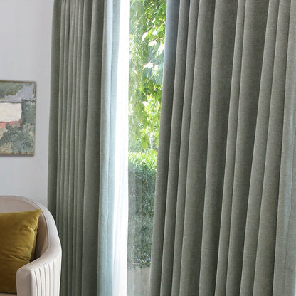 Custom Heavyweight Beige Chenille Curtains / Drapes | MIFU Decor