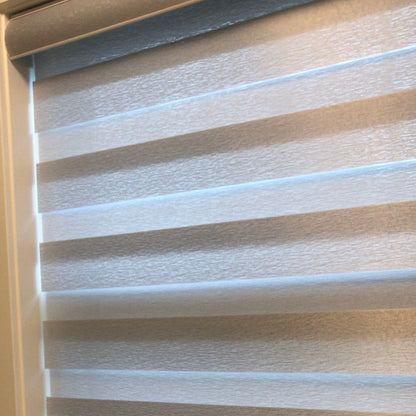 Custom Premium Textured Light Filtering Zebra Blinds / Dual Sheer Shades | MIFU Decor
