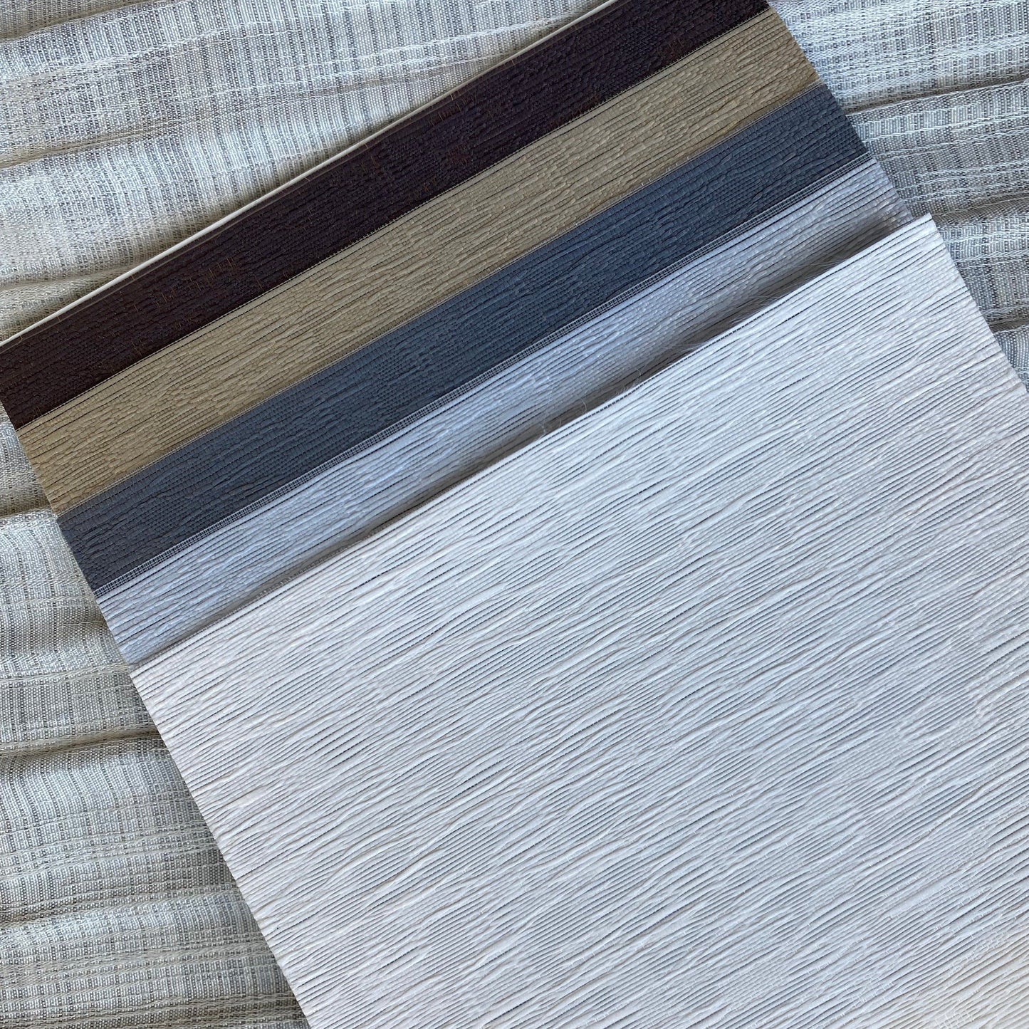 Custom Premium Textured Light Filtering Zebra Blinds / Dual Sheer Shades | MIFU Decor