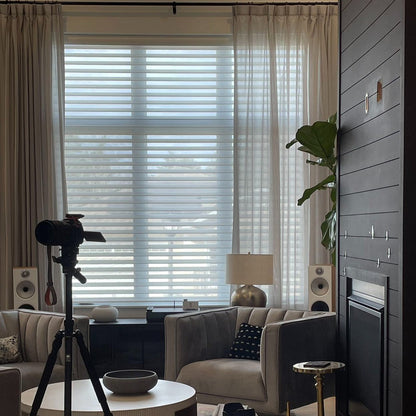 Custom Classic Light Filtering Sheer Shades / Blinds | MIFU Decor
