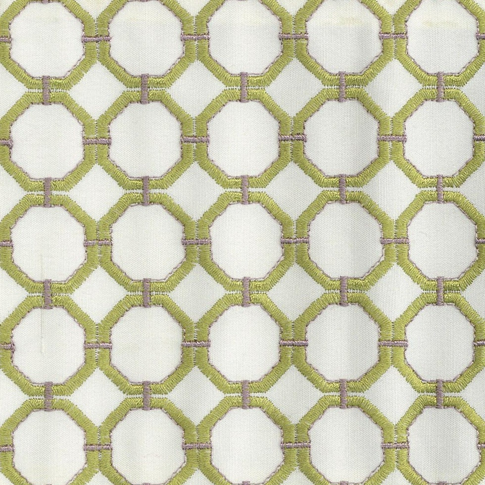 Custom Bella Geometric Embroidered Simulated Silk Curtains / Drapes | MIFU Decor