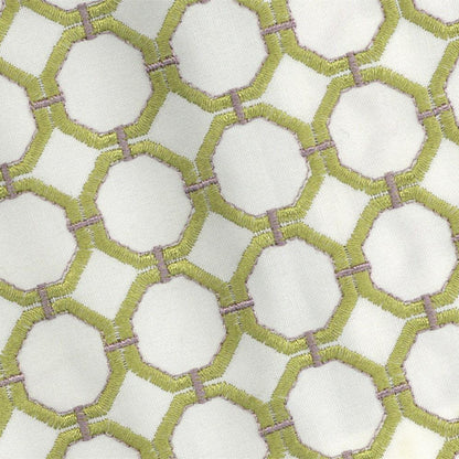 Custom Bella Geometric Embroidered Roman Shades | MIFU Decor